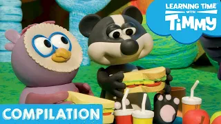 Fun with Food | Learning Time with Timmy Compilation | Learn English for Kids