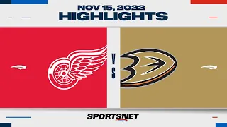 NHL Highlights | Red Wings vs. Ducks - November 15, 2022