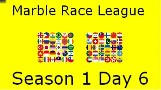 Country Marble Race League Season 1 Day 6 in Algodoo  / Marble Race Lover