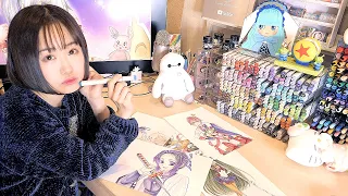 I DRAW for A WEEK with 358 copic markers...