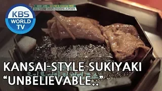 Shinyoung finally gets to taste kansai-style sukiyaki. YUM!! [Battle Trip/2018.06.24]