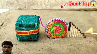 VIP Bomb Matchstick Amazing Cracker experiment 😱 || Diwali cracker testing 2024😜🔥#chakri #crackers