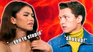 tom holland and zendaya fighting for 15 minutes straight