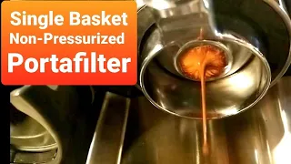 Single Cup Basket on Non-Pressurized Portafilter | Breville Barista Express