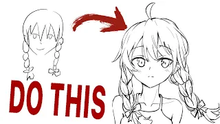 Common Mistakes When Drawing Hair #2