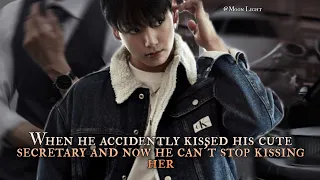 when he accidently kissed his cute secretary and now he can't stop kissing her - Jungkook oneshot