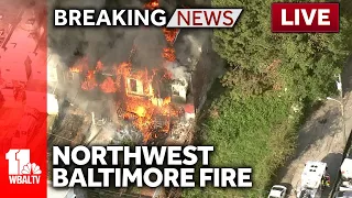 LIVE: SkyTeam 11 is over the scene of multiple rowhomes on fire in west Baltimore - wbaltv.com