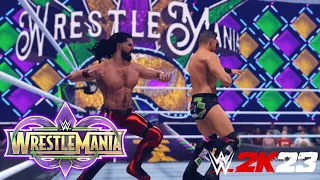 WWE 2K23 - Seth Rollins Vs The Miz Vs Finn Balor - Wrestlemania 34