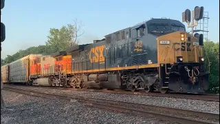 BNSF Emporia sub action 6/24/22 w/  CSX leader, 4729 frankenbonnet and a meet!