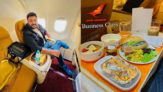 AIR INDIA Business Class Review || Unlimited Free food & Seat || TATA Group ne Kamaal kar diya 😃