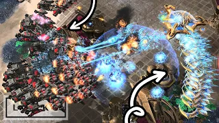 StarCraft 2: HUGE AIR WARS - Battlecruisers vs Carriers! (Spirit vs Creator)