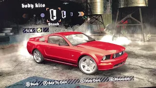 Need for speed most wanted Ford Mustang GT all body kits