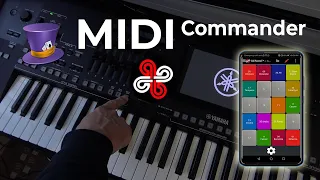 MIDI Commander (Android app) as an external controller for Yamaha Genos