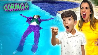 DERROTAMOS O CORINGA E ELE CAIU NA PISCINA DA NOSSA CASA - Família Rocha