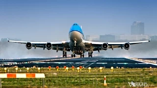 Heavy Crosswind landings & take off Schiphol Airport