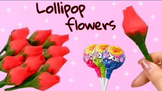 DIY Mini lollipop flower || Crepe Paper Rose || Crepe Paper Craft || Paper flower || gift ideas