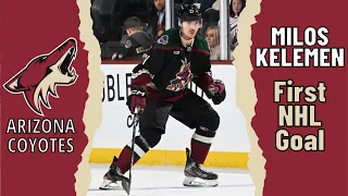 Milos Kelemen #21 (Arizona Coyotes) first NHL goal Apr 1, 2023