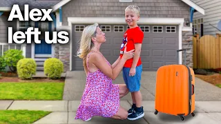 Saying GOODBYE to my Mom for The First Time. Alex Leaving | Gaby and Alex Family