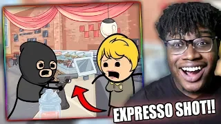 ROBBING STARBUCKS! | Try Not To Laugh Challenge CYANIDE AND HAPPINESS EDITION!