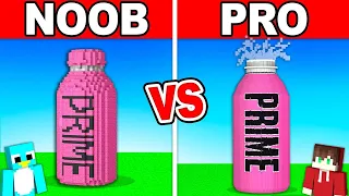 NOOB vs PRO: PRIME House Build Challenge in Minecraft