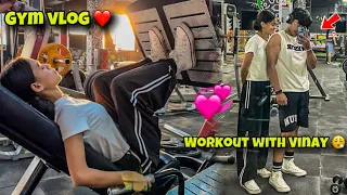 Gym vlog ❤️ | workout with Vinay 😮‍💨 ￼