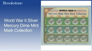 World War II Silver Mercury Dime Mint Mark Collection