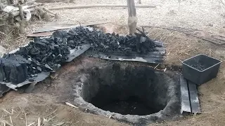 CHARCOAL MAKING the EASY WAY/underground charcoal kiln (madaling pagawa ng uling) @sgrade822