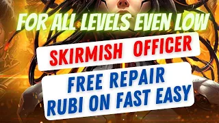 War Commander Skirmish  lilith  officer track easy fast and free repair for all levels even low