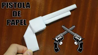 Cómo Hacer una PISTOLA de Papel FACIL con Dos Hojas | Arma de PAPEL Casera Facil y Rapido