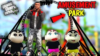 GTA 5 : Franklin Visit Amusement Park With Shinchan , Pinchan & Himawari in GTA 5 ! JSS GAMER