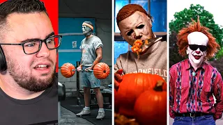 Reacting to FUNNY HALLOWEEN Tik Toks! (Michael Myers)