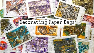 Gel Plate and Stencils/Decorating Paper Bags