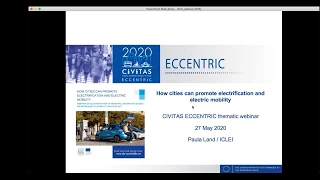 CIVITAS ECCENTRIC Thematic webinar 4: How cities can promote electric mobility and electrification