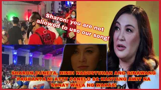 SHARON CUNETA, HINDI NAGUSTUHAN ANG GINAWANG PAG AWIT NI ATTY PANELO SA KANYANG KANTA || trending