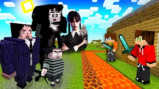 TAJNA BAZA vs RODZINA ADAMSÓW w Minecraft!