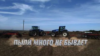 ДАЛИ ПОРУЛИТЬ НА БОЛЬШОМ ТРАКТОРЕ. ДВА ТРАКТОРА NEW HOLLAND T8.410 НА ПРЕДПОСЕВНОЙ КУЛЬТИВАЦИИ.