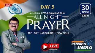 🔴 All India Interdenominational ALL NIGHT PRAYER Live || Delhi || Rev.Paul Thangiah | DAY-3 | MMTV |