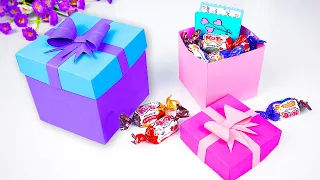 Подарок на День Учителя своими руками 🎁 Как сделать подарочную коробку из бумаги учителю?