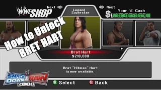 WWE SmackDown Vs. Raw 2008 [Xbox 360] • How to Unlock BRET HART