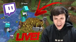 Minecraft, But Item Drops Are Random And Multiplied... (LIVE ON TWITCH) ft. George, Dream and Sapnap