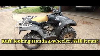 2005 Honda Rincon 650. Abandoned because of carburetor issues. Will it run? Episode 19