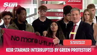 Keir Starmer's speech interrupted by Green protesters