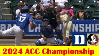 Duke vs Florida State Baseball Highlights, 2024 ACC Championship Game
