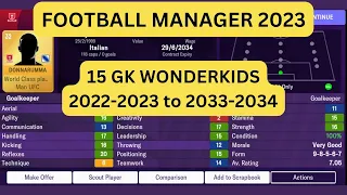 FM23 Goalkeeper Wonderkids: How Do They Develop Over 10 Years? A Comparison"