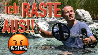 ICH RASTE AUS!! 🤬 (schmerzhafte Schatzsuche bei 40°C) - Metalldetektor