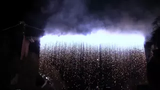 Clifton Suspension bridge fireworks display Waterfall of Fire 2014