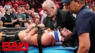 Seth Rollins is loaded into an ambulance: Raw, June 3, 2019