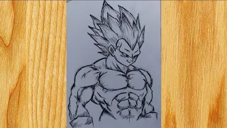 How to Draw Vegeta Step by Step - Dragon Ball - Easy Drawing Tutorial