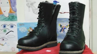 Making super warm Natural winter boots  Делаем зимние берцы "Сталкер"