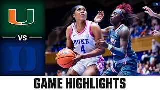 Miami vs. Duke Women's Basketball Highlights (2022-23)